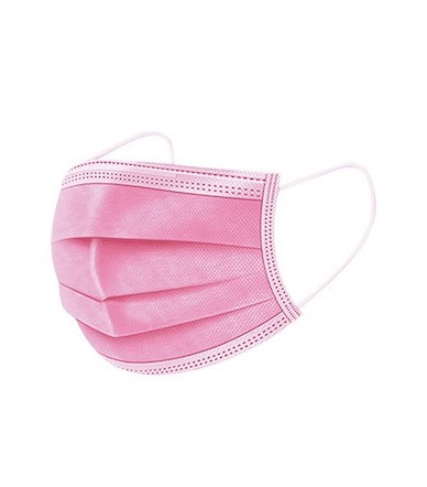 Szájmaszk, Rózsaszín, 3 rétegű (Hygostar - 50db)