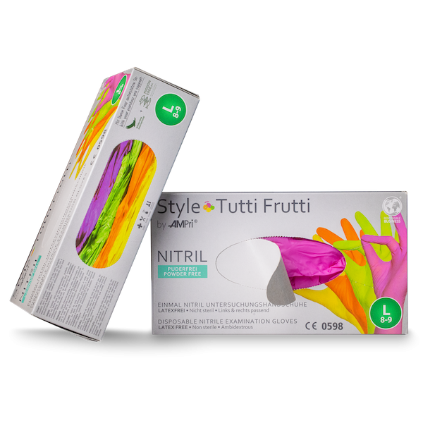 Tutti Frutti Style Nitril gumikesztyű (96db - 4 színben)